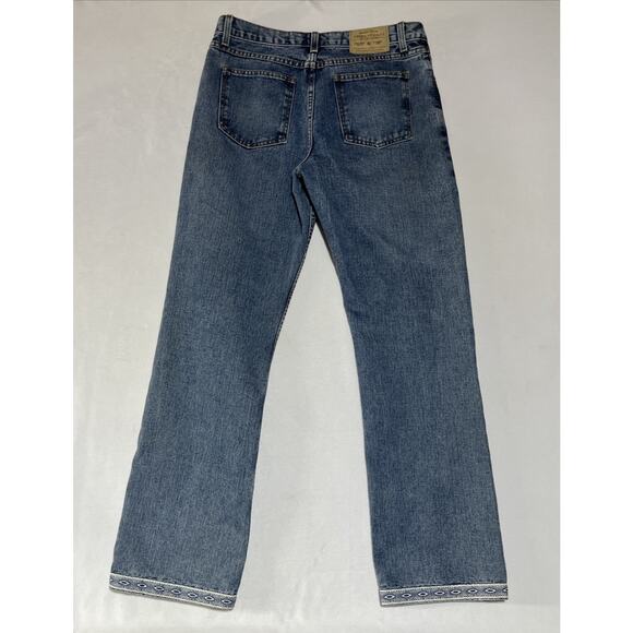 American Eagle Button Fly Straight Leg Jeans Womens 10 Medium Wash Denim USA - Picture 2 of 15